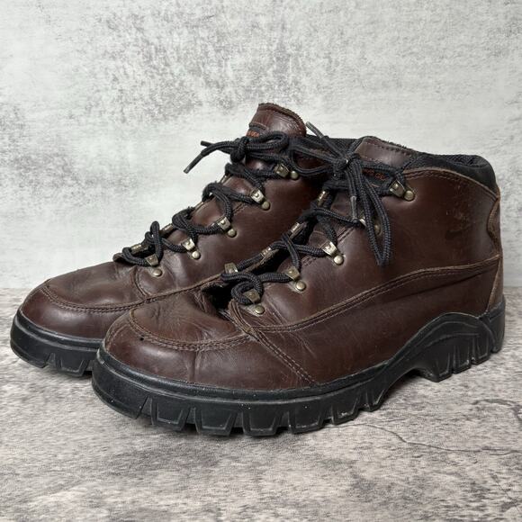 Nike ACG Vintage VTG Y2K Brown Leather Hiking Boots Men’s Size 10 185149-281